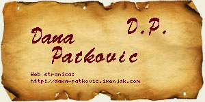 Dana Patković vizit kartica